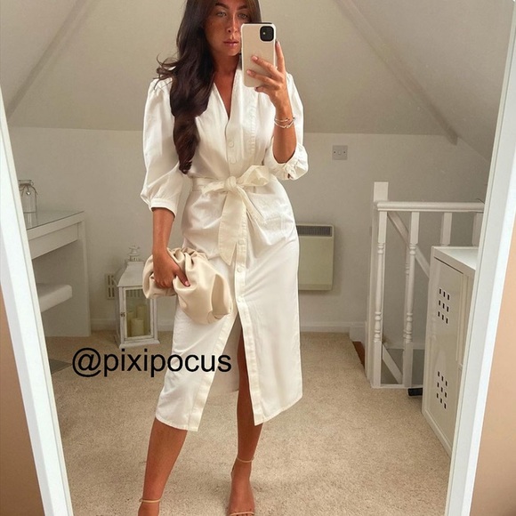 zara white linen dress with belt White Linen Dress Woman
